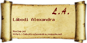 Lábodi Alexandra névjegykártya